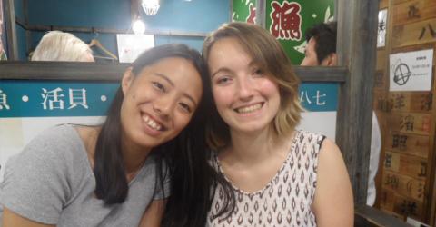 Austauschschülerin Kana aus Japan und Hellen
