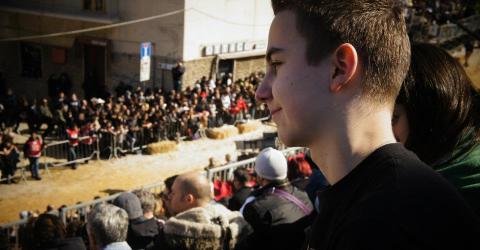 Austauschschüler Lukas bei einem Reiterfestival während seines Schüleraustausches in Italien