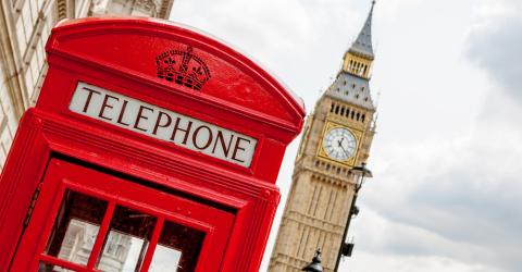 Rote Telefon Box in London 