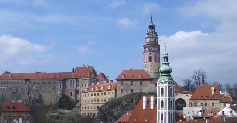 Blick auf die Altstadt eines tschechischen Städtchens