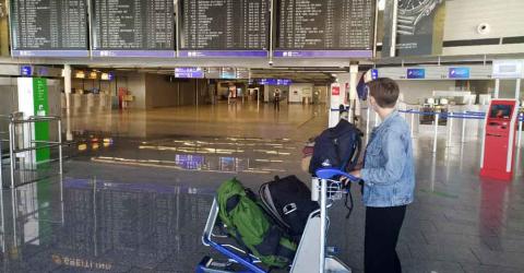 Schüleraustausch Abreise am Flughafen