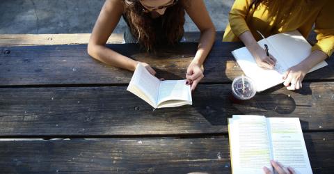 Schüleraustausch: Schüler beim Lernen 