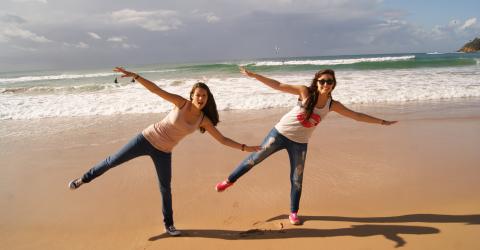 Mädchen am Strand in Australien 