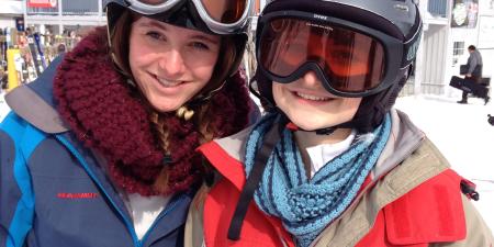 Annika beim Skifahren in Kanada