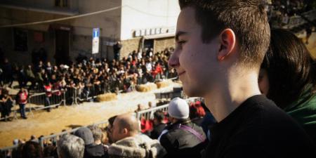 Austauschschüler Lukas bei einem Reiterfestival während seines Schüleraustausches in Italien