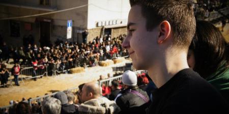Austauschschüler Lukas bei einem Reiterfestival während seines Schüleraustausches in Italien Austauschschüler Lukas bei einem Reiterfestival während seines Schüleraustausches in Italien