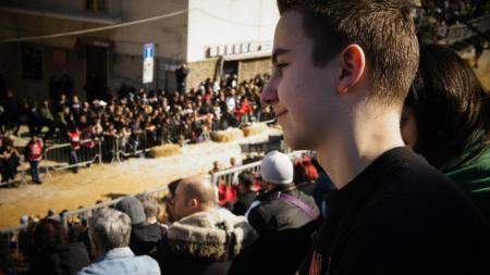 Austauschschüler Lukas bei einem Reiterfestival während seines Schüleraustausches in Italien