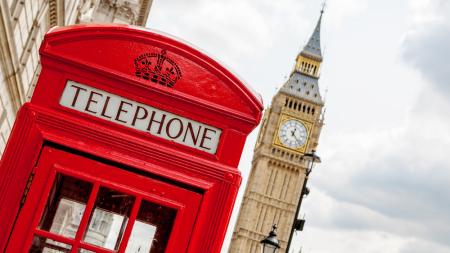 Rote Telefon Box in London 