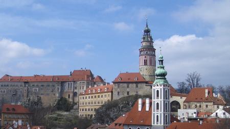 Blick auf die Altstadt eines tschechischen Städtchens