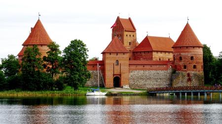 Blick auf Schloss Trakai in Litauen