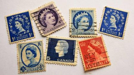 Schüleraustausch England: Briefmarken Queen